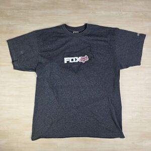 Y2K Fox‎ Racing Logo Graphic Shirt Gray Size XL
